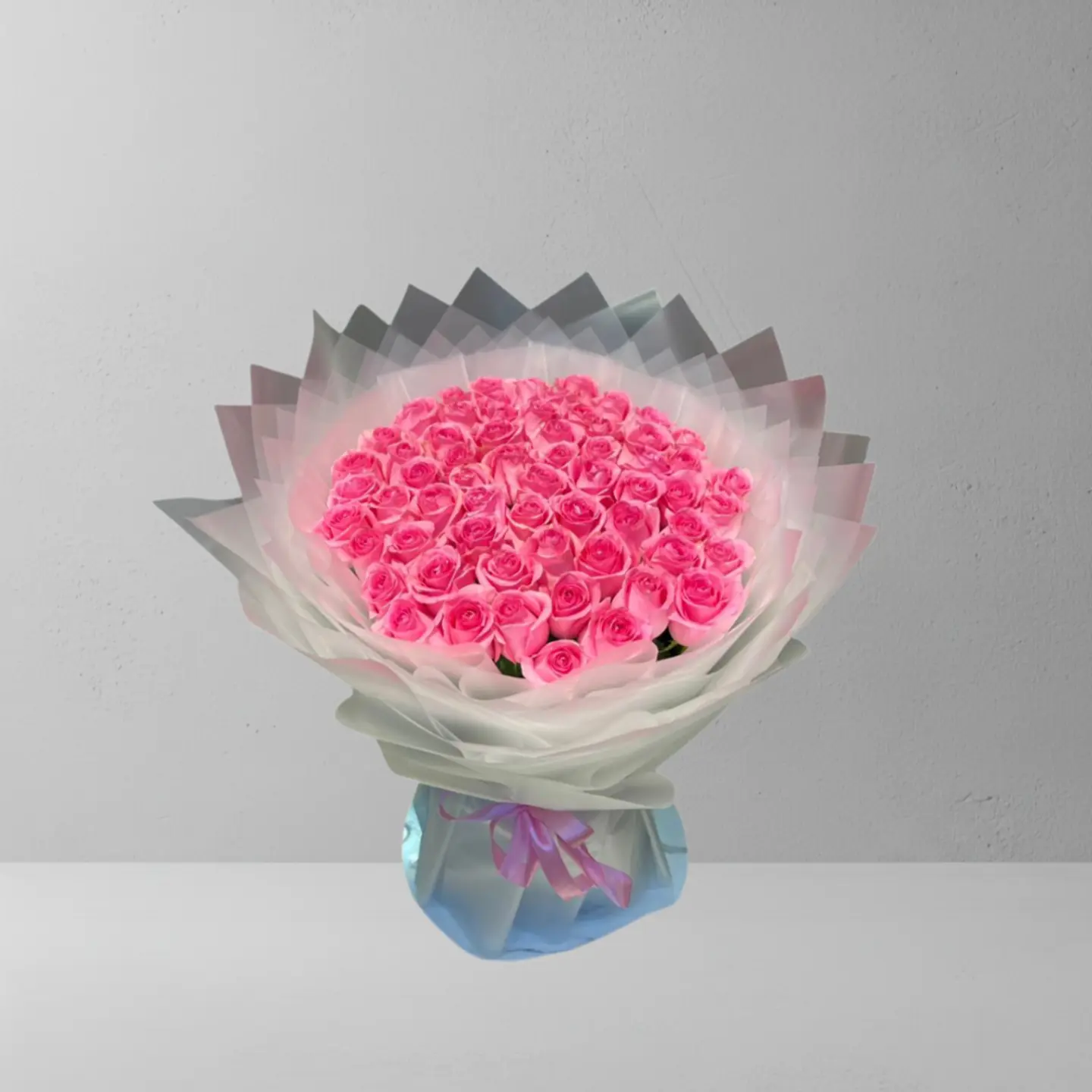 باقة عيد الميلاد وردي