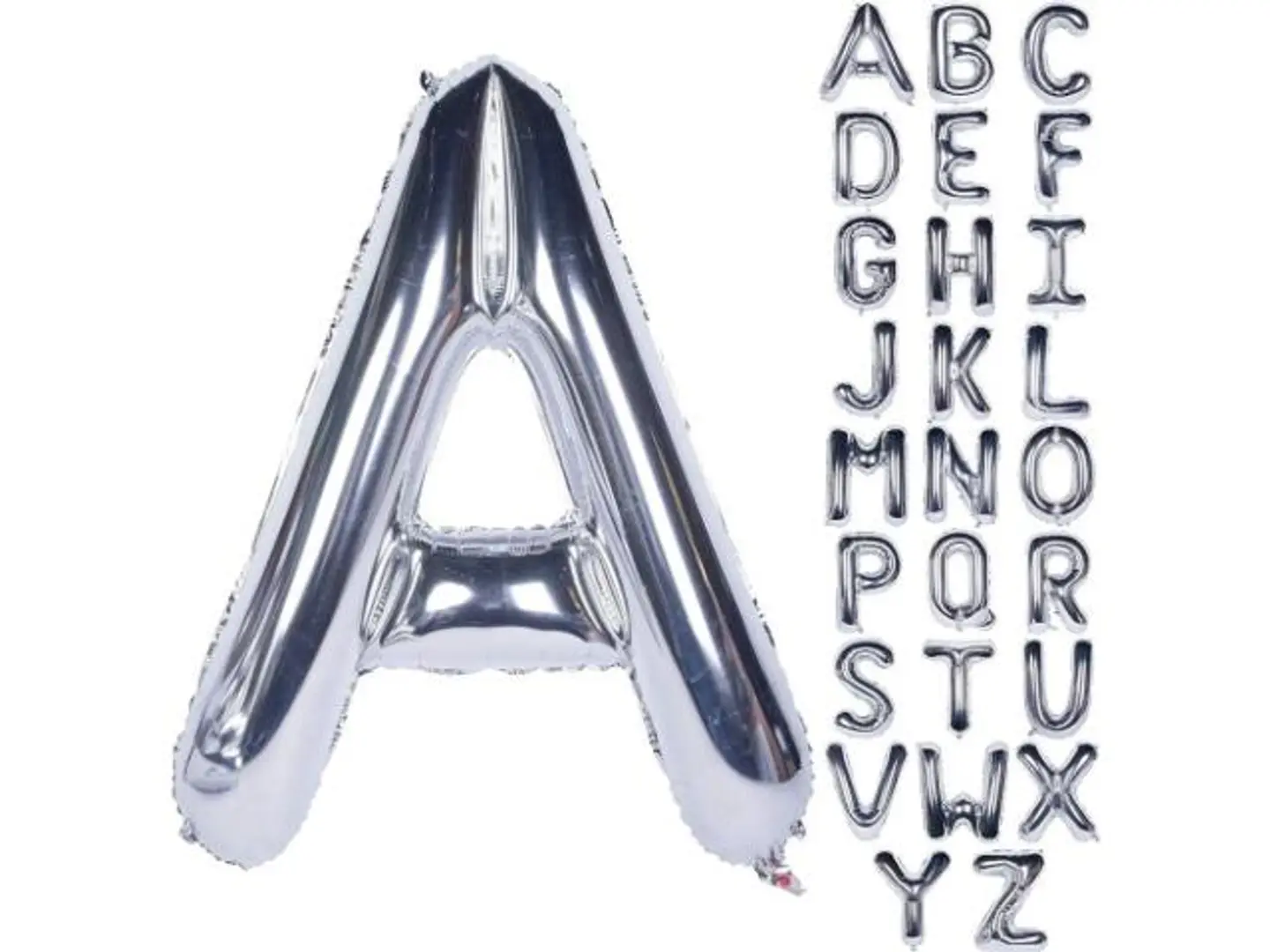بالون فويل أحرف هيليوم فضي
