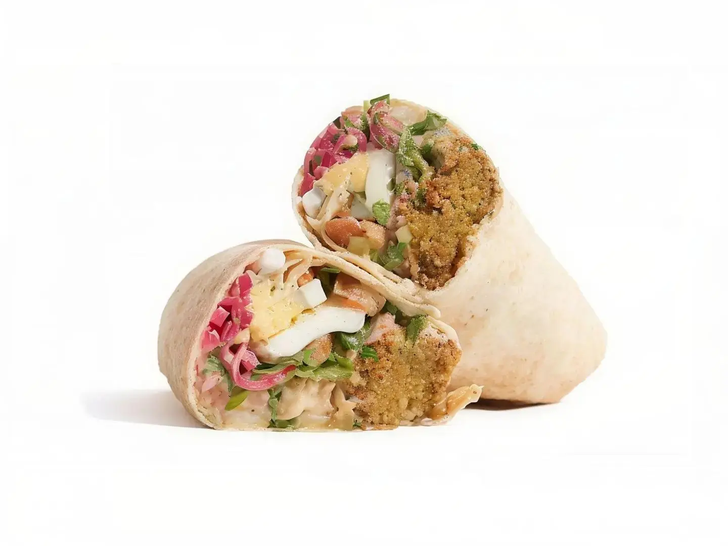Falafel Sandwich With Egg And Domiati Cheese
