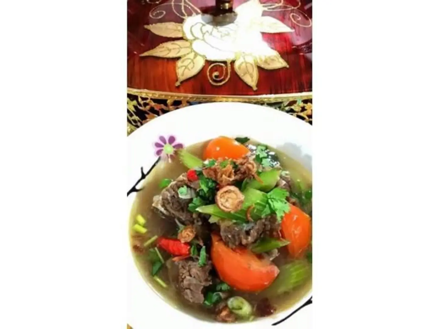 حساء اللحم على الطريقة التايلاندية