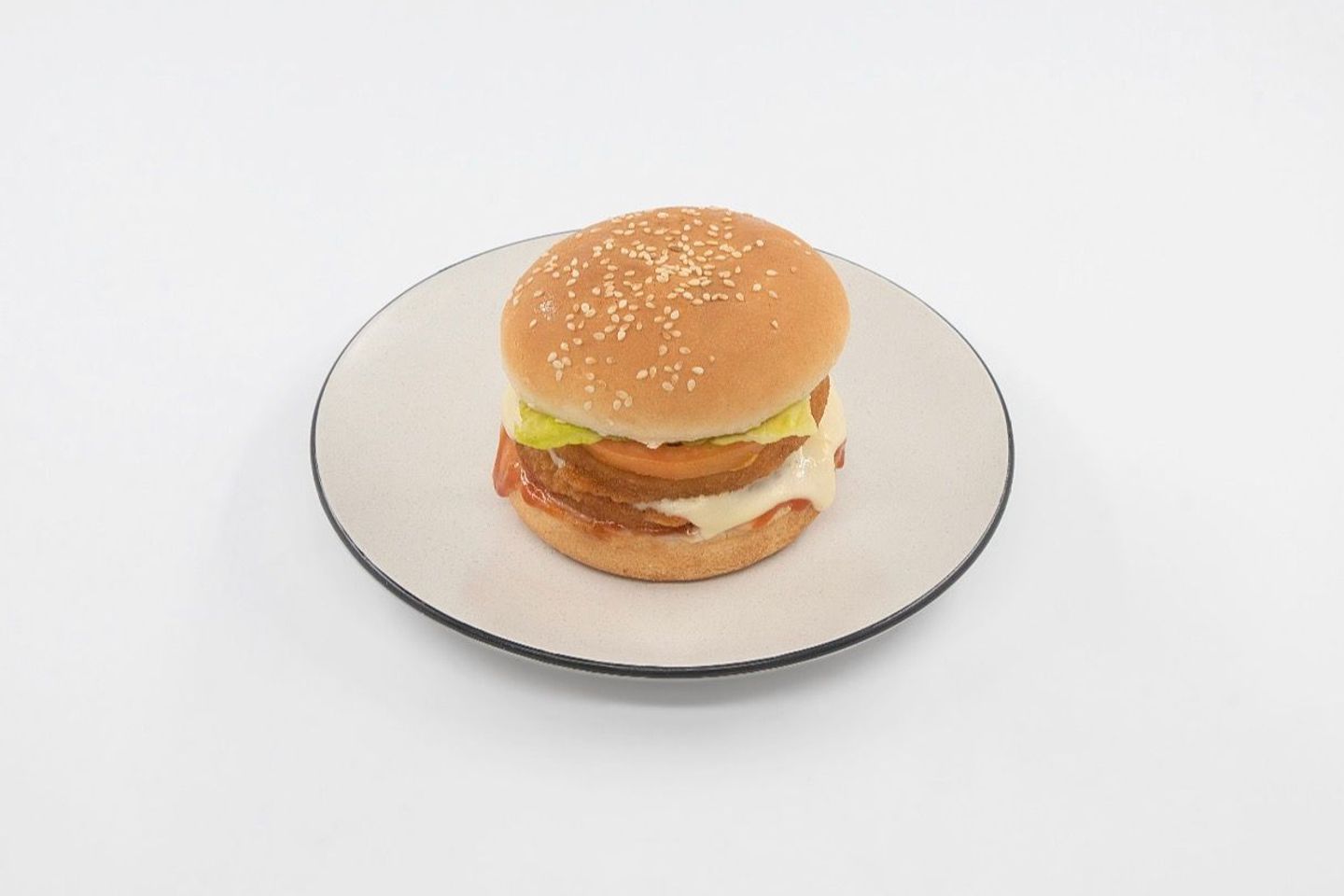 Double Chicken Burger Meal