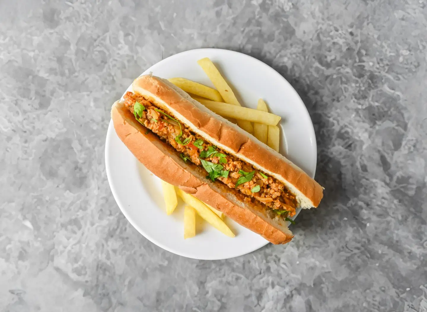 ساندوتش لحم مفروم