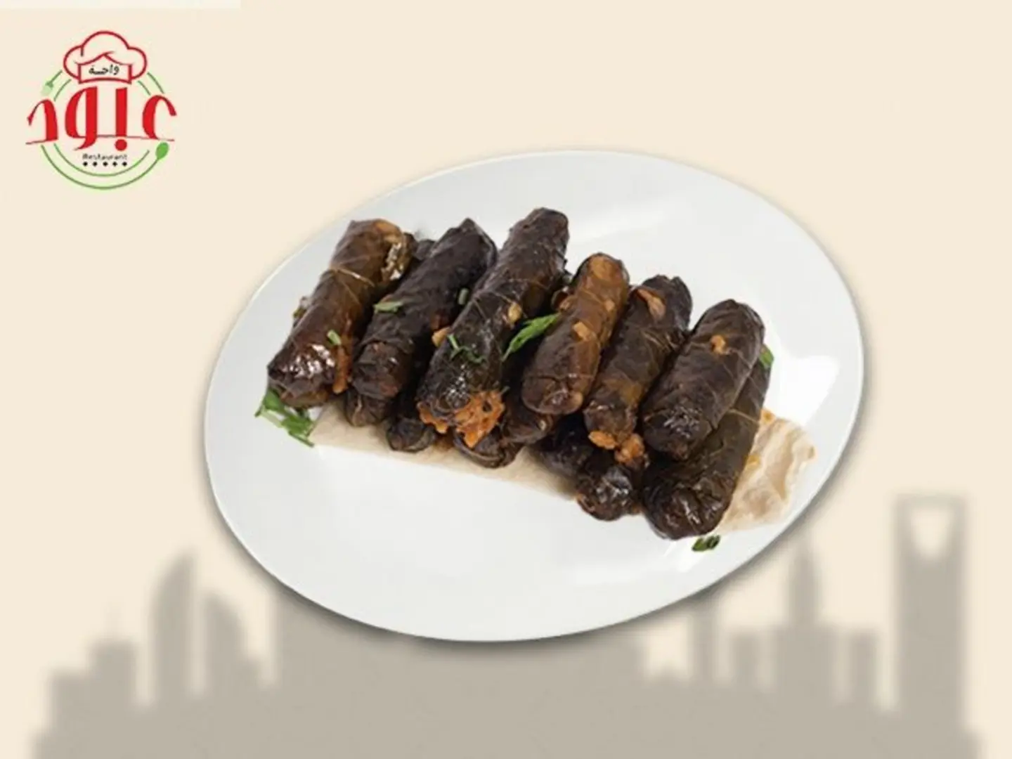 طبق محشي ورق عنب