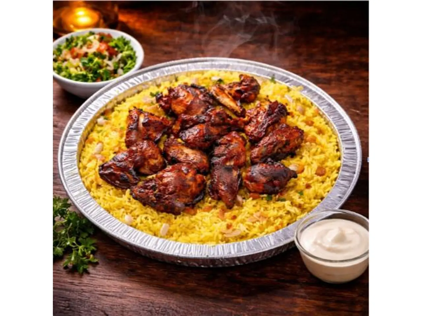 شيش طاووق مع الأرز