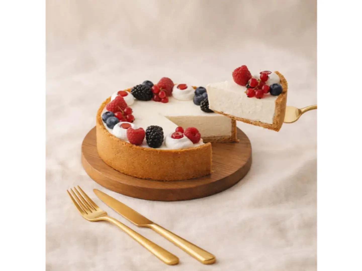 تشيز كيك التوت الكريمي المشكل - 500 غرام