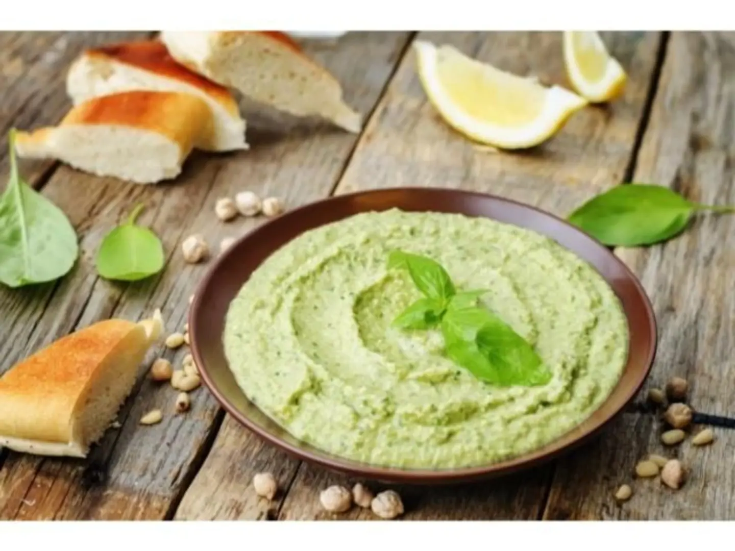 Pesto And Chicken Hummus