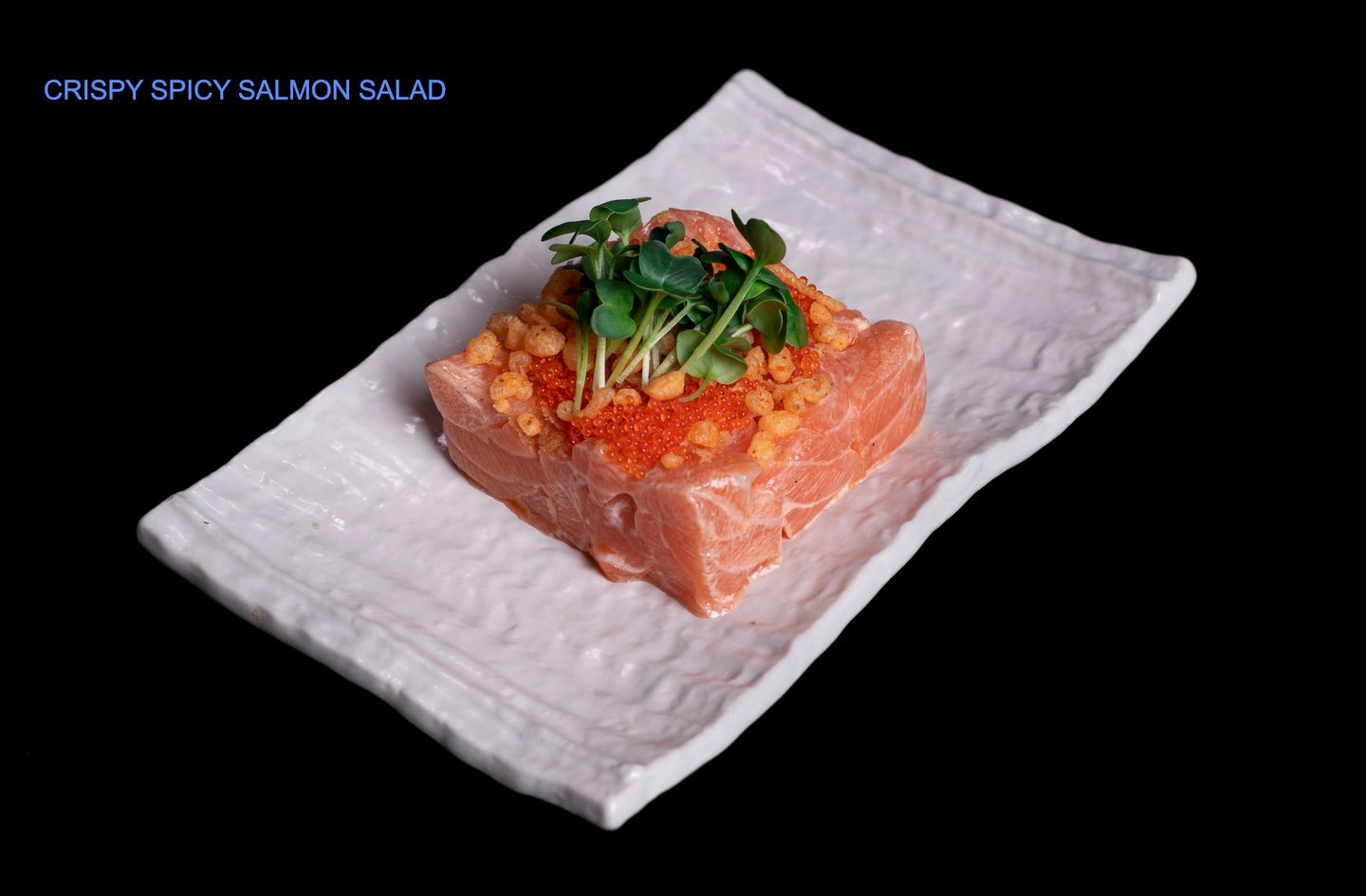 Crispy Spicy Salmon Salad