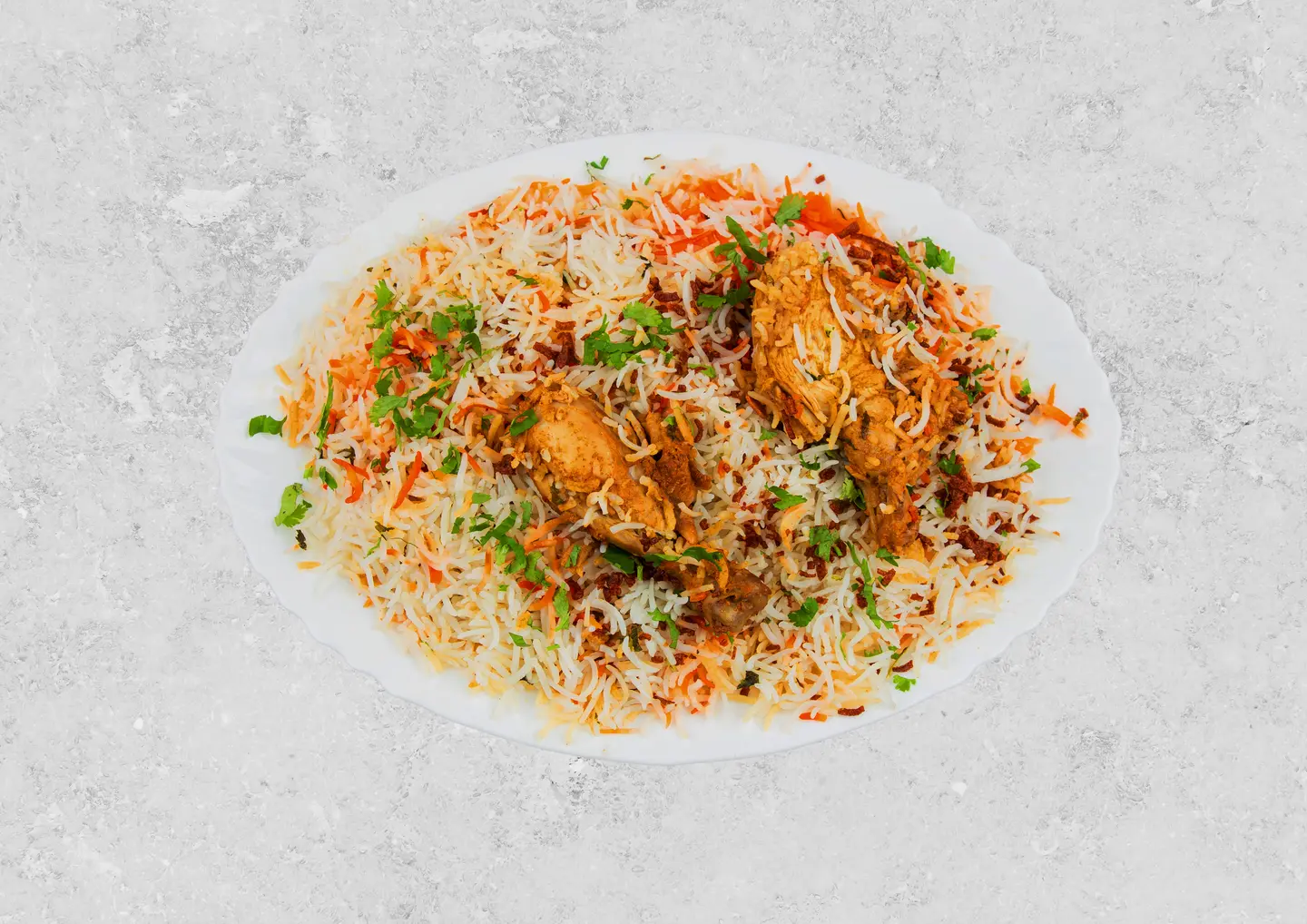 نص دجاج مقلوبة