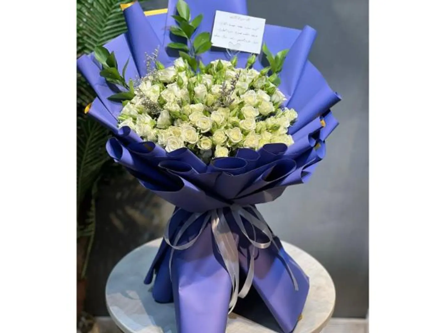 A Bouquet Of White Baby Roses