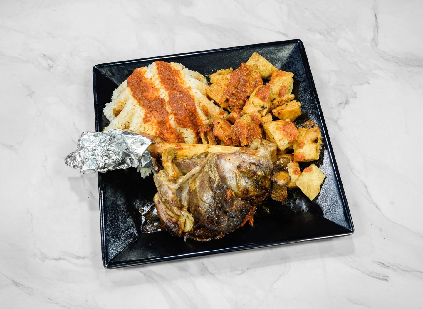 Lamb Banana Fatteh Casserole