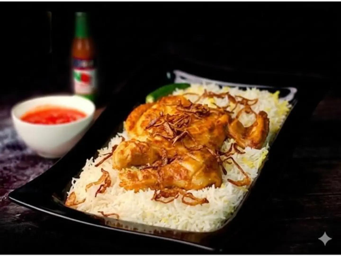 نص دجاج مندي مع ارز