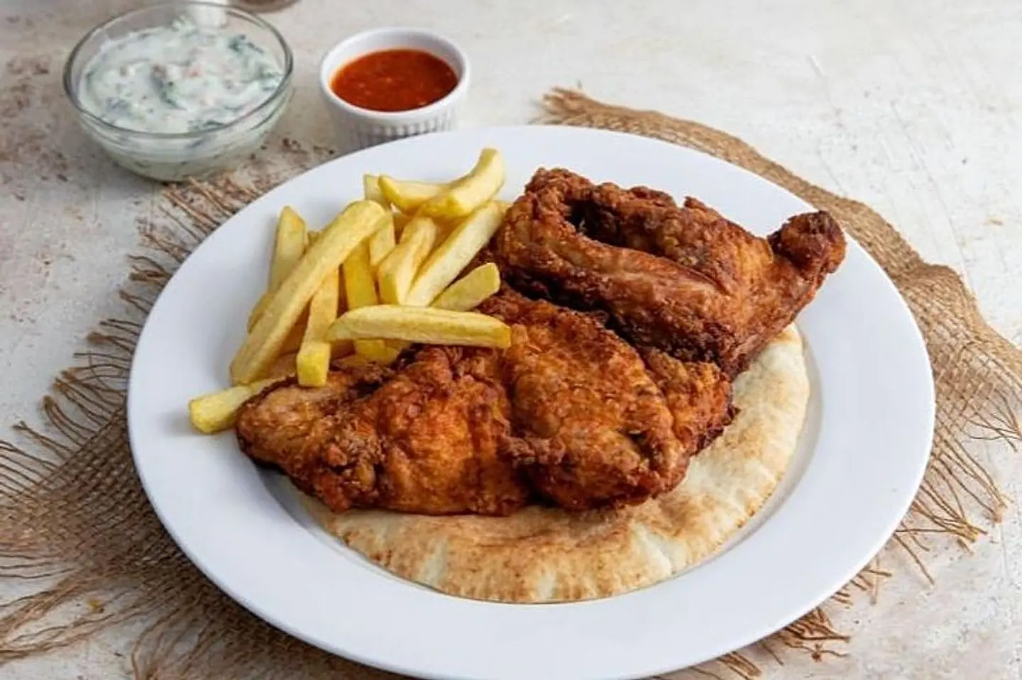 حبة دجاج مقلي سادة