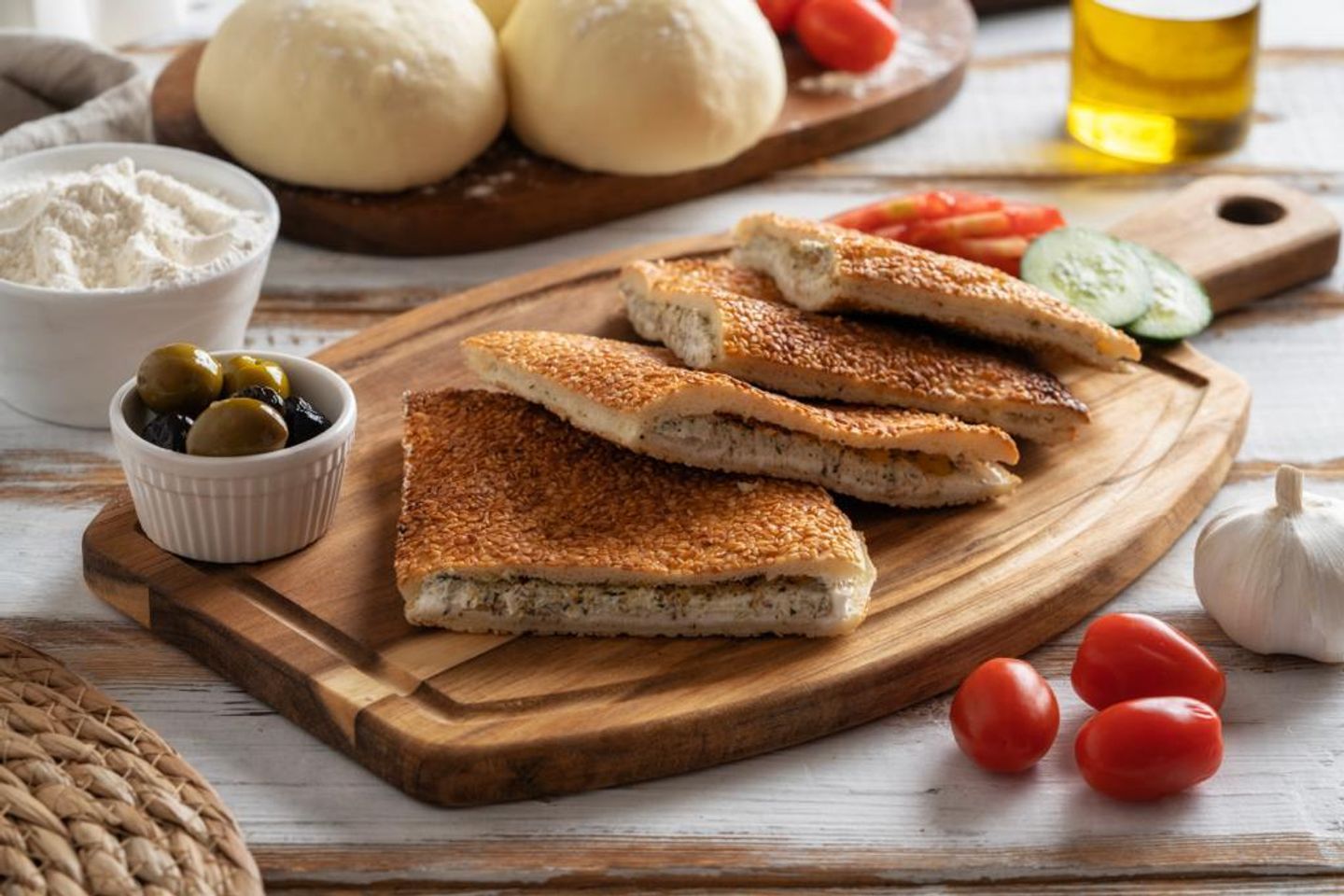 كعك لبنة وزعتر