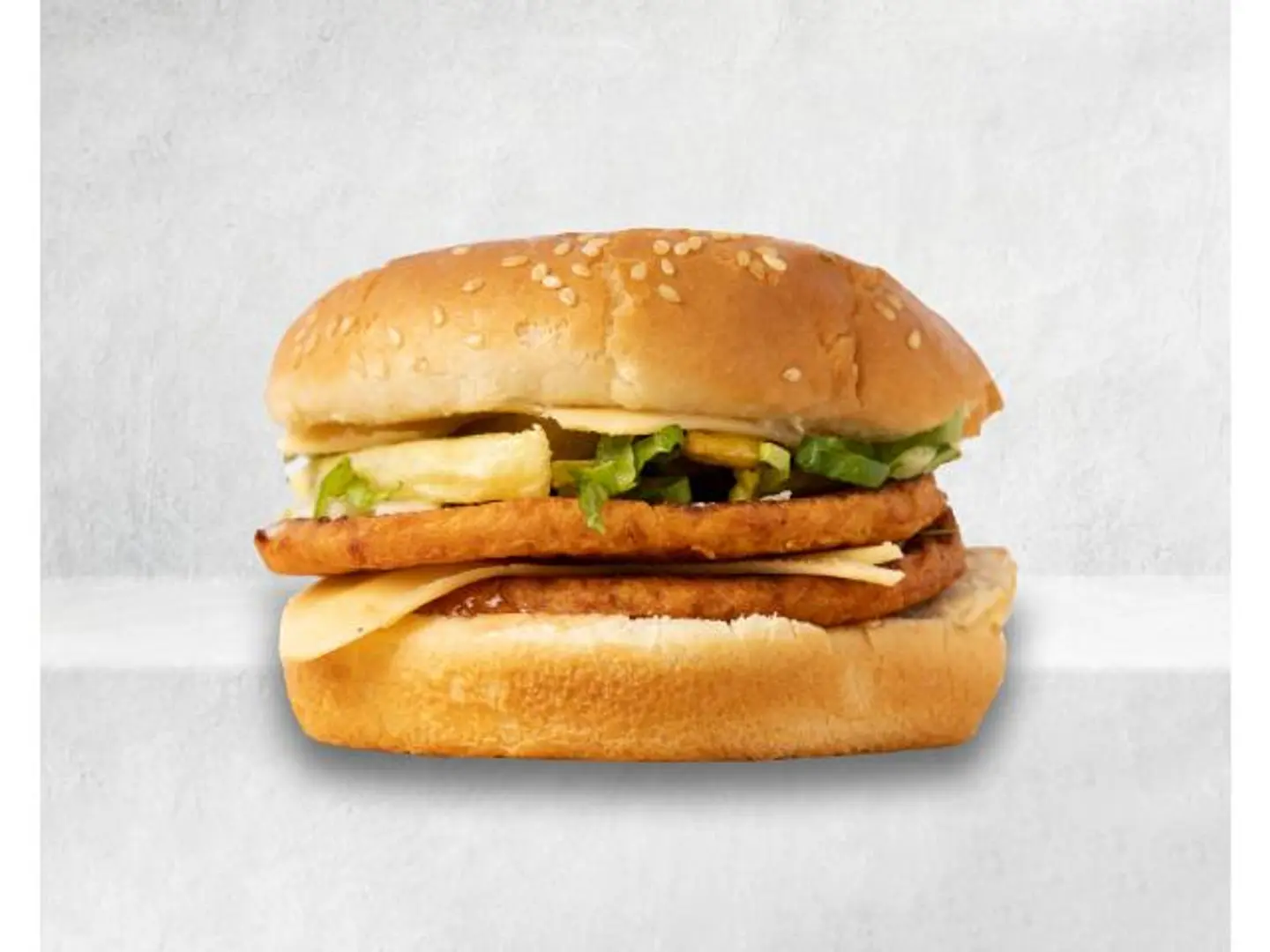 Double Charcoal Chicken Burger