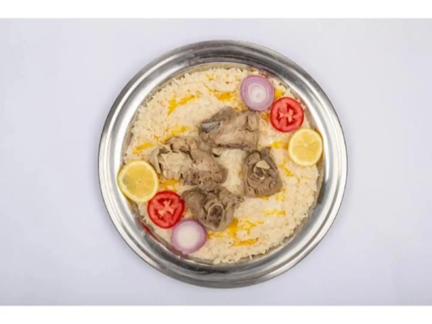 Large Local Meat Meal With Rice And Vegetables