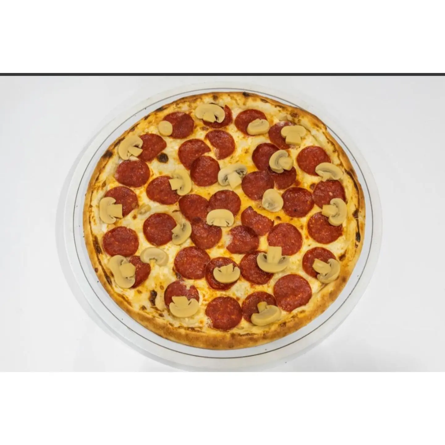 Pepperoni Pizza With Mushrooms