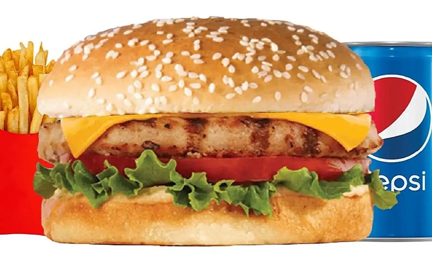 وجبة برجر دجاج مشوي