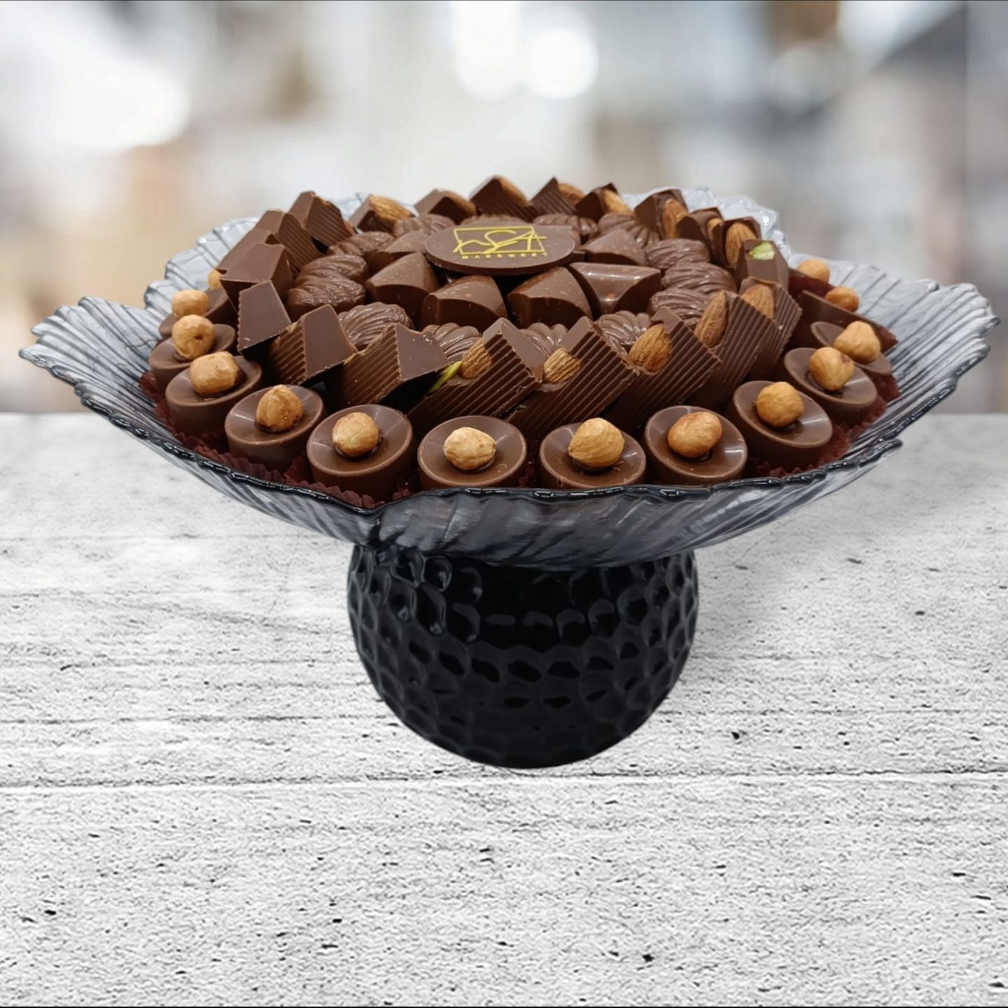 Black Crystal Chocolate Tray