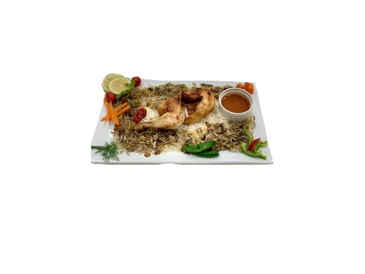 Half Mandi Chicken With Deira Rice