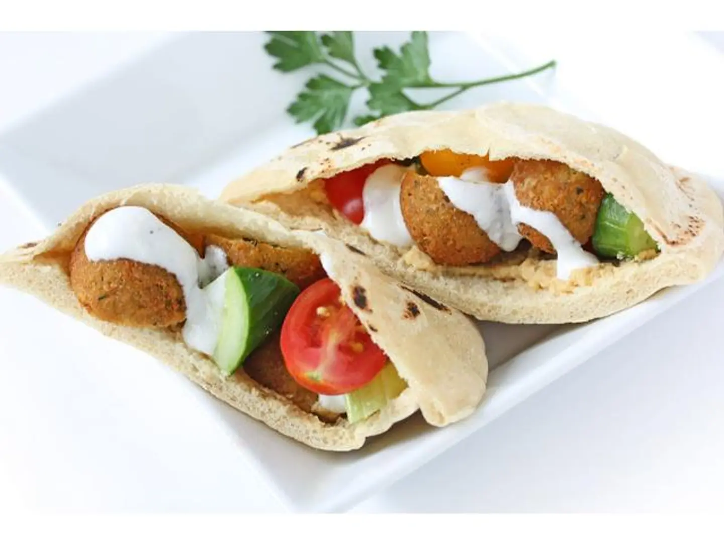 Falafel With Hummus Sandwich