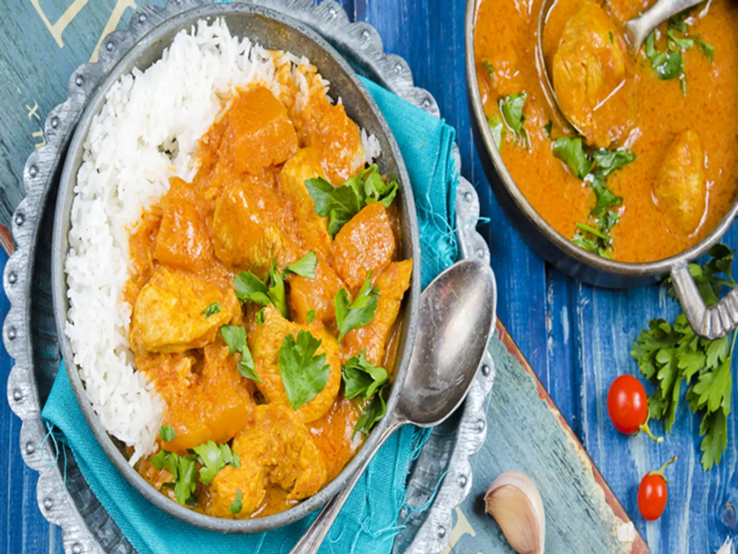 كاري دجاج مع أرز