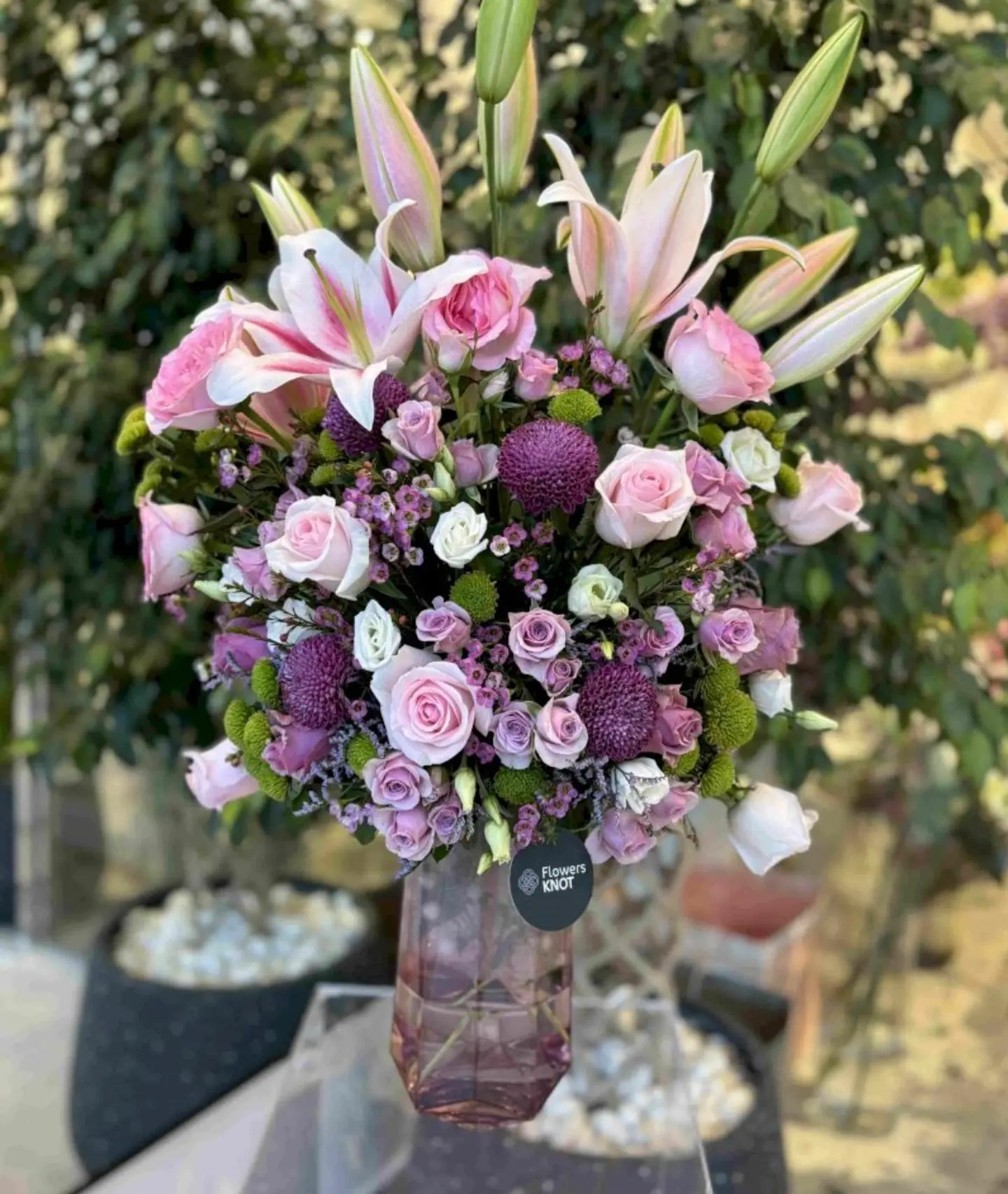 فازه الورد الرقيق