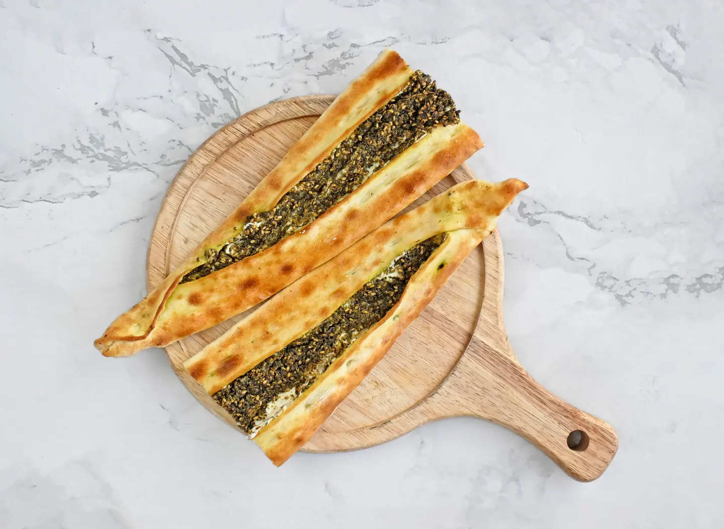 فطيرة لبنة بالزعتر