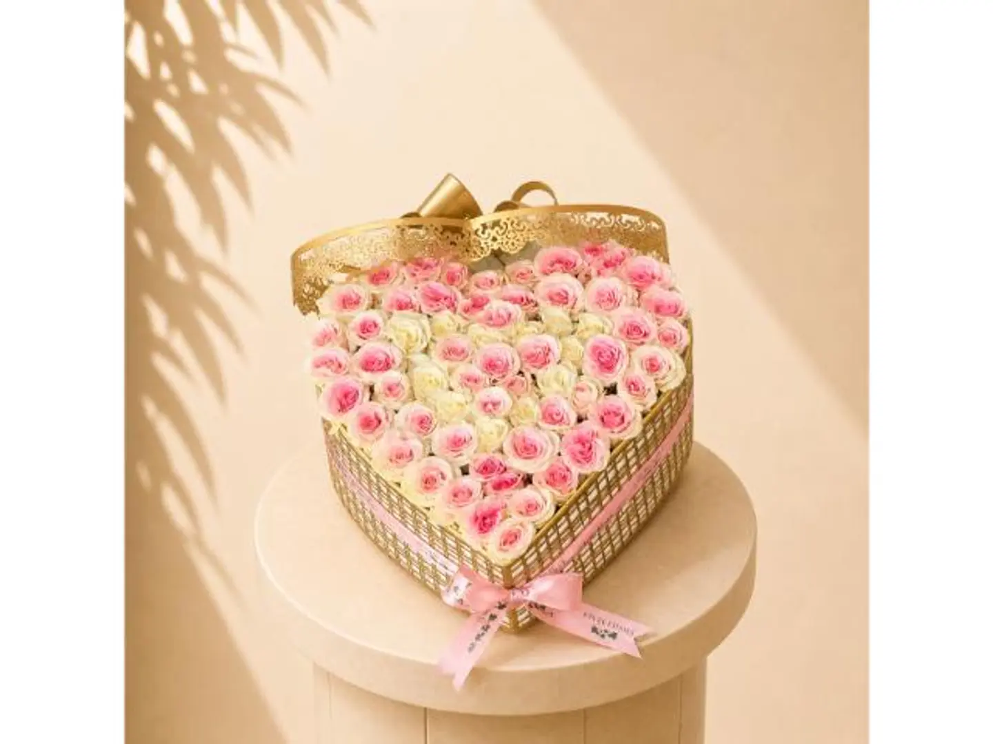 27 Golden Petals Heart Box