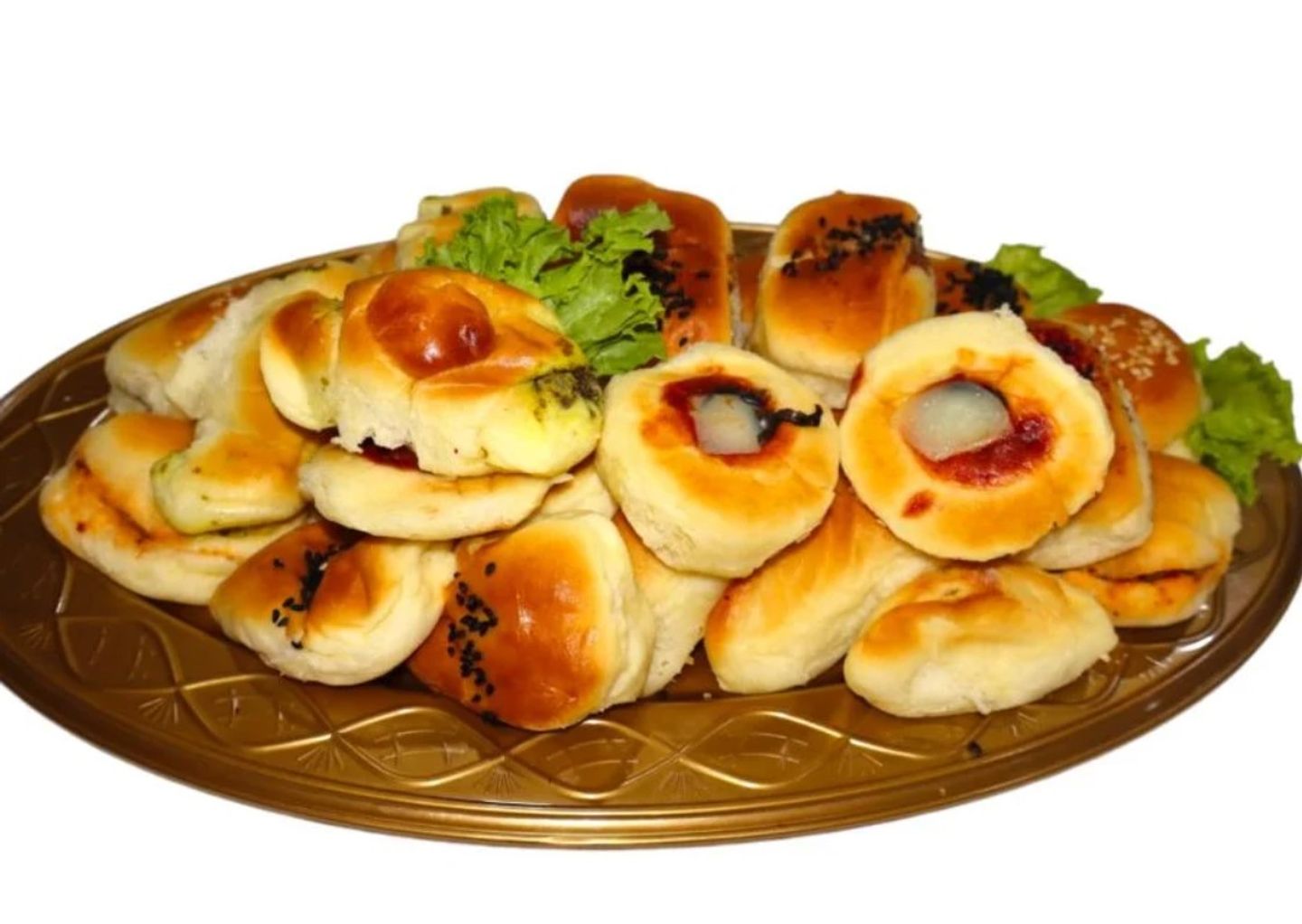 صحن فطائر وسط