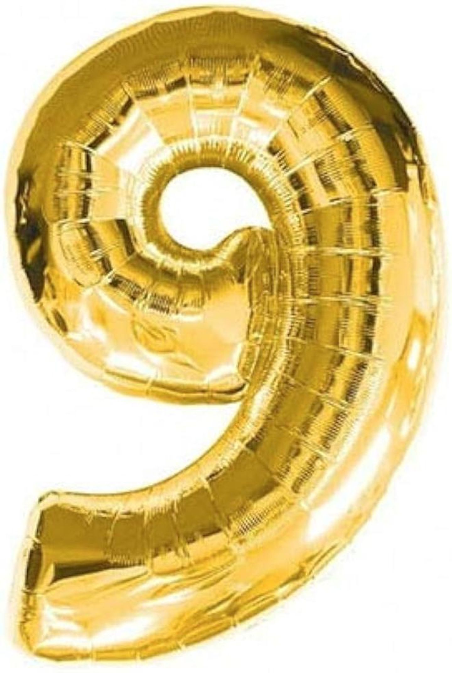 Number 9 Gold Balloon