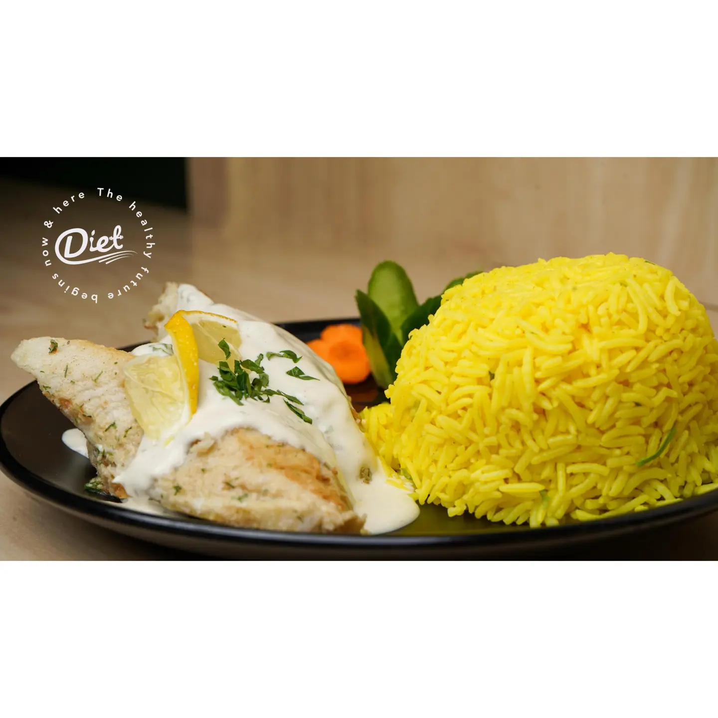 سمك بالطحينه مع ارز بالليمون