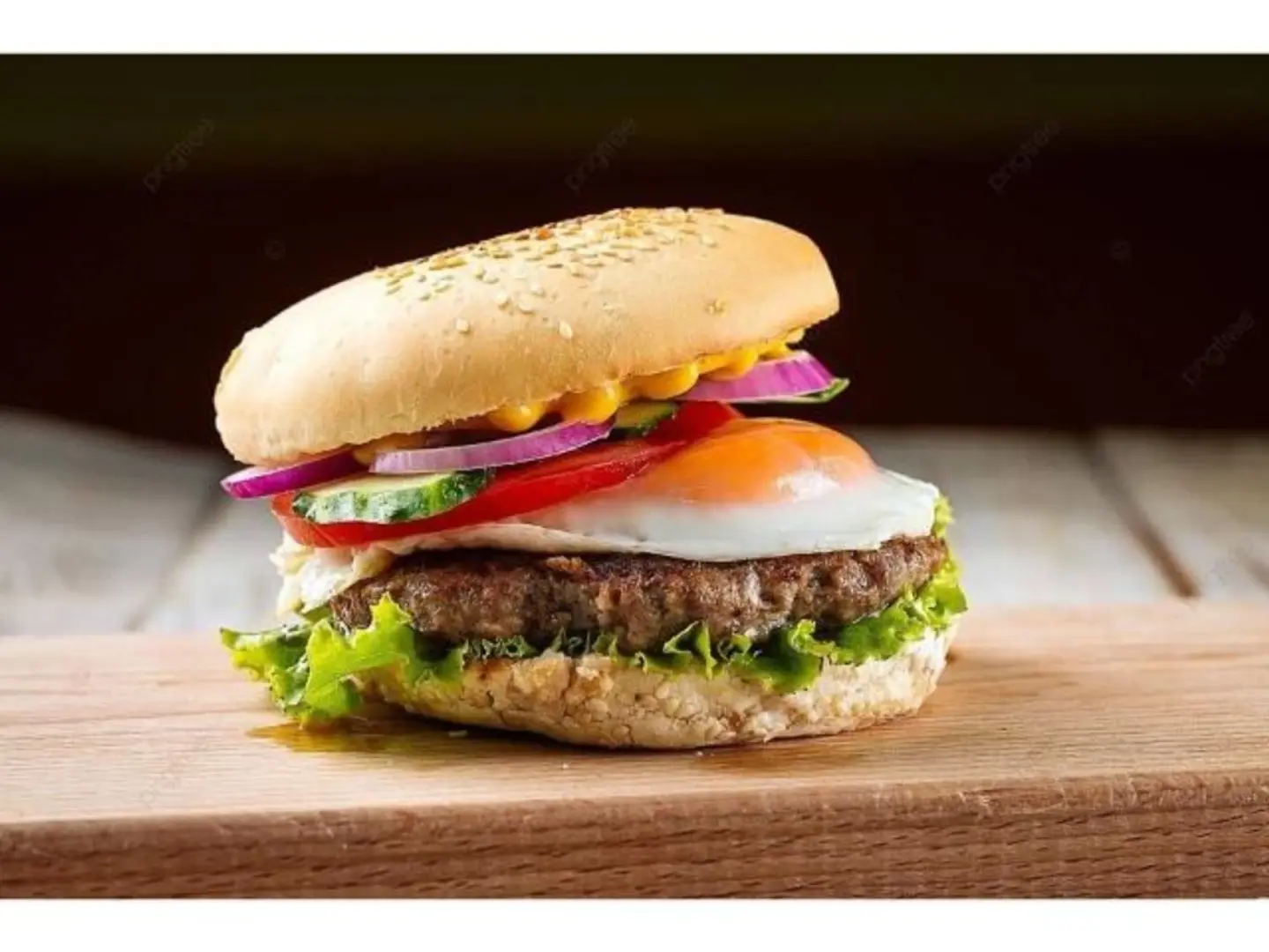 King Beef Burger With Egg