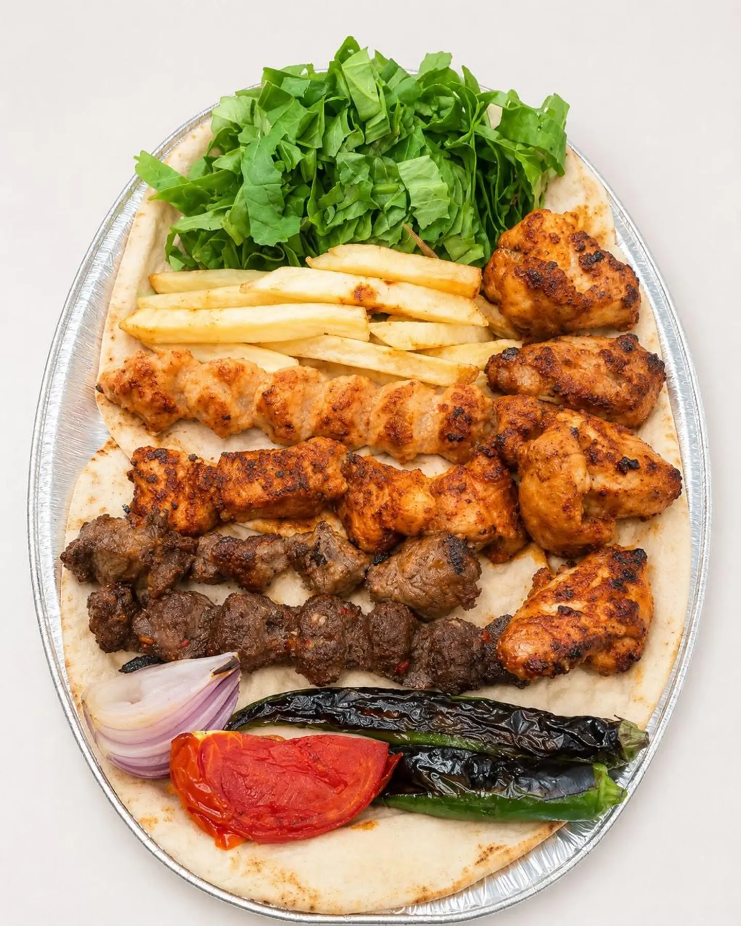 صحن مشويات 4 أسياخ