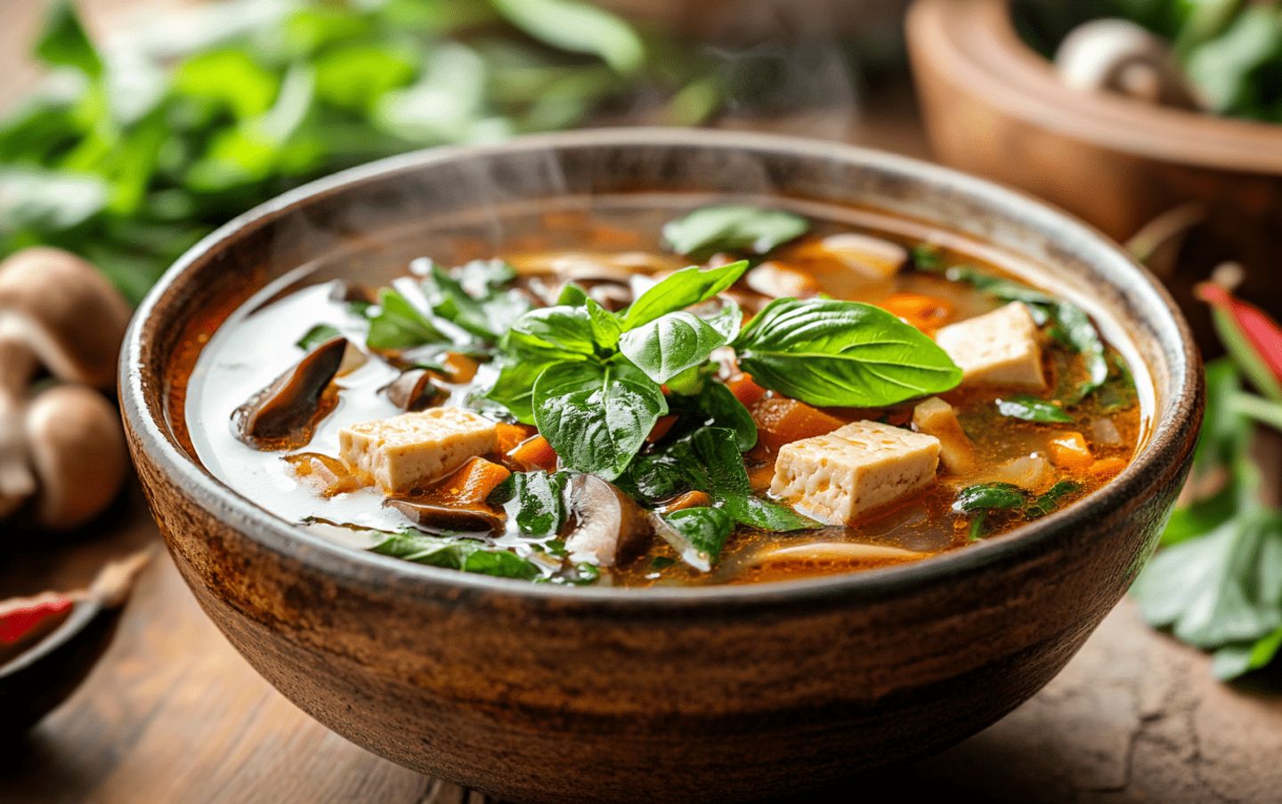 شوربة خضار حارة وحامضة