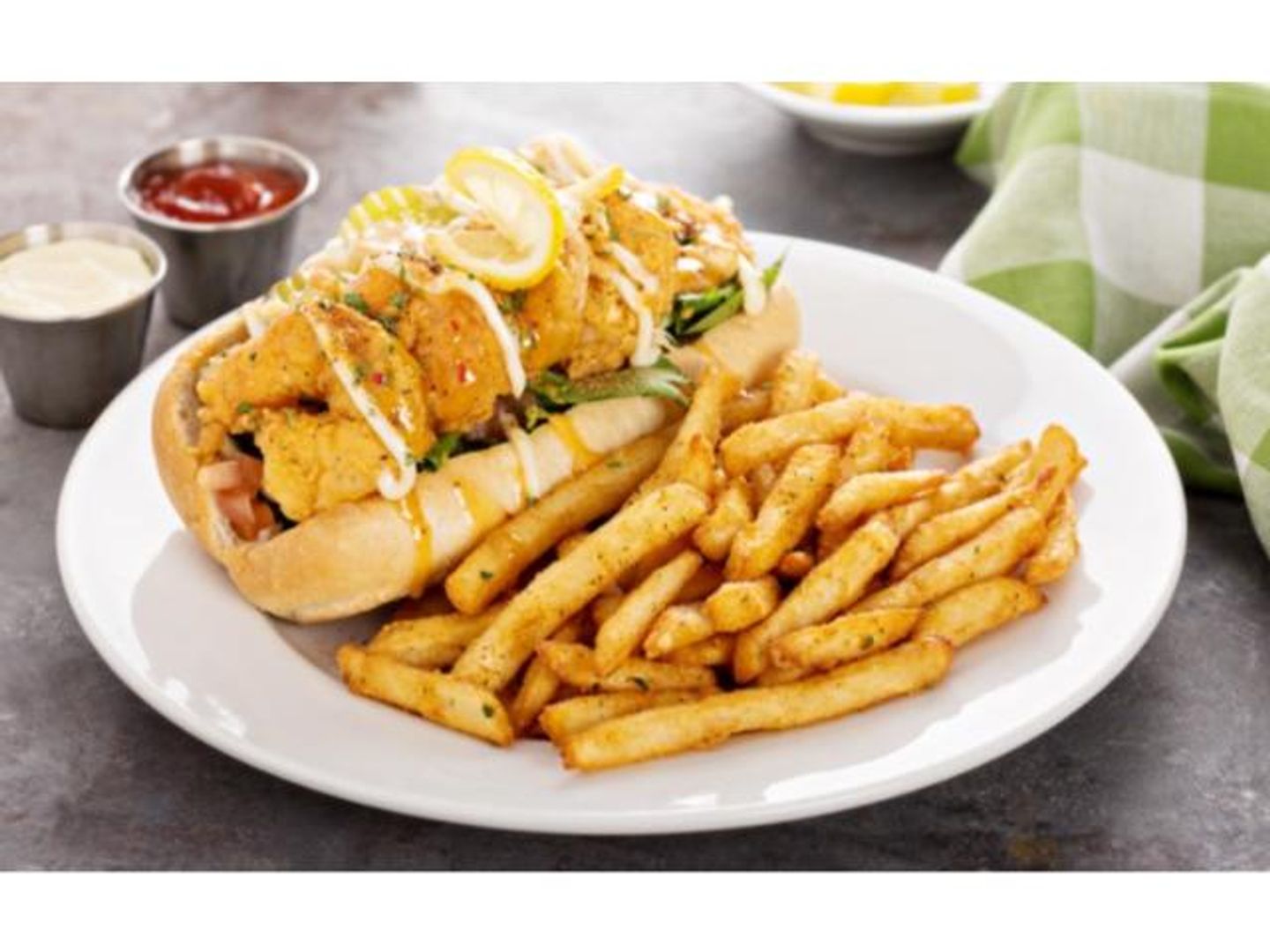 Shrimp Burger Meal