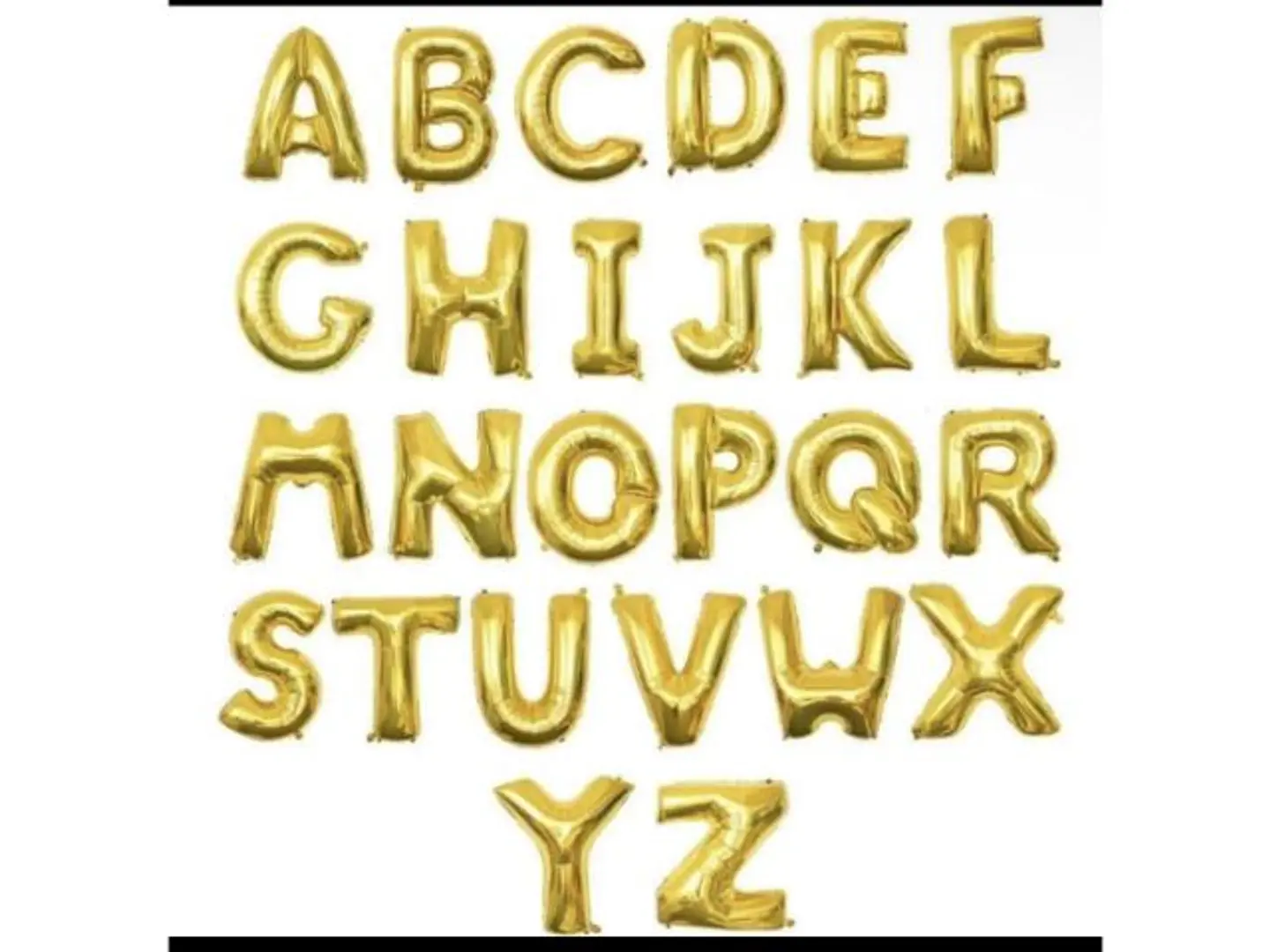 Golden Letters Helium Balloon