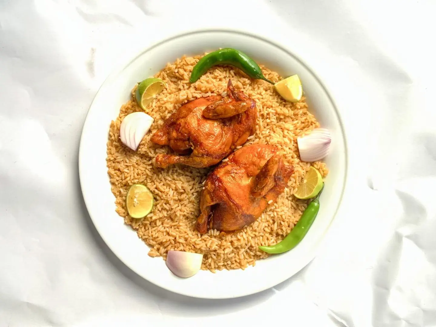 One Grilled Chicken With Jallab Rice