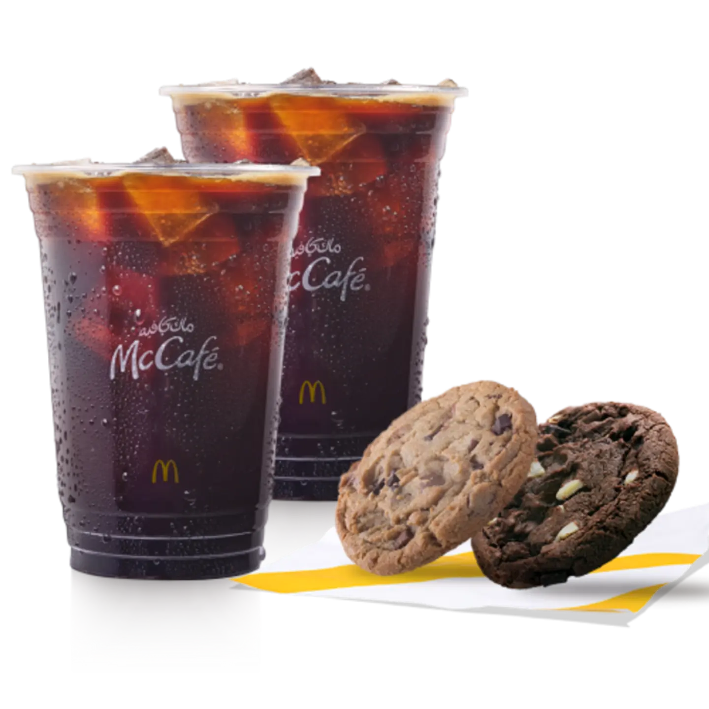 Two Iced Americano With Two Cookies