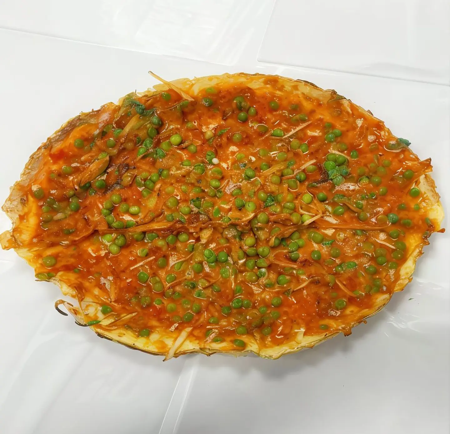 Schezwan Green Peas