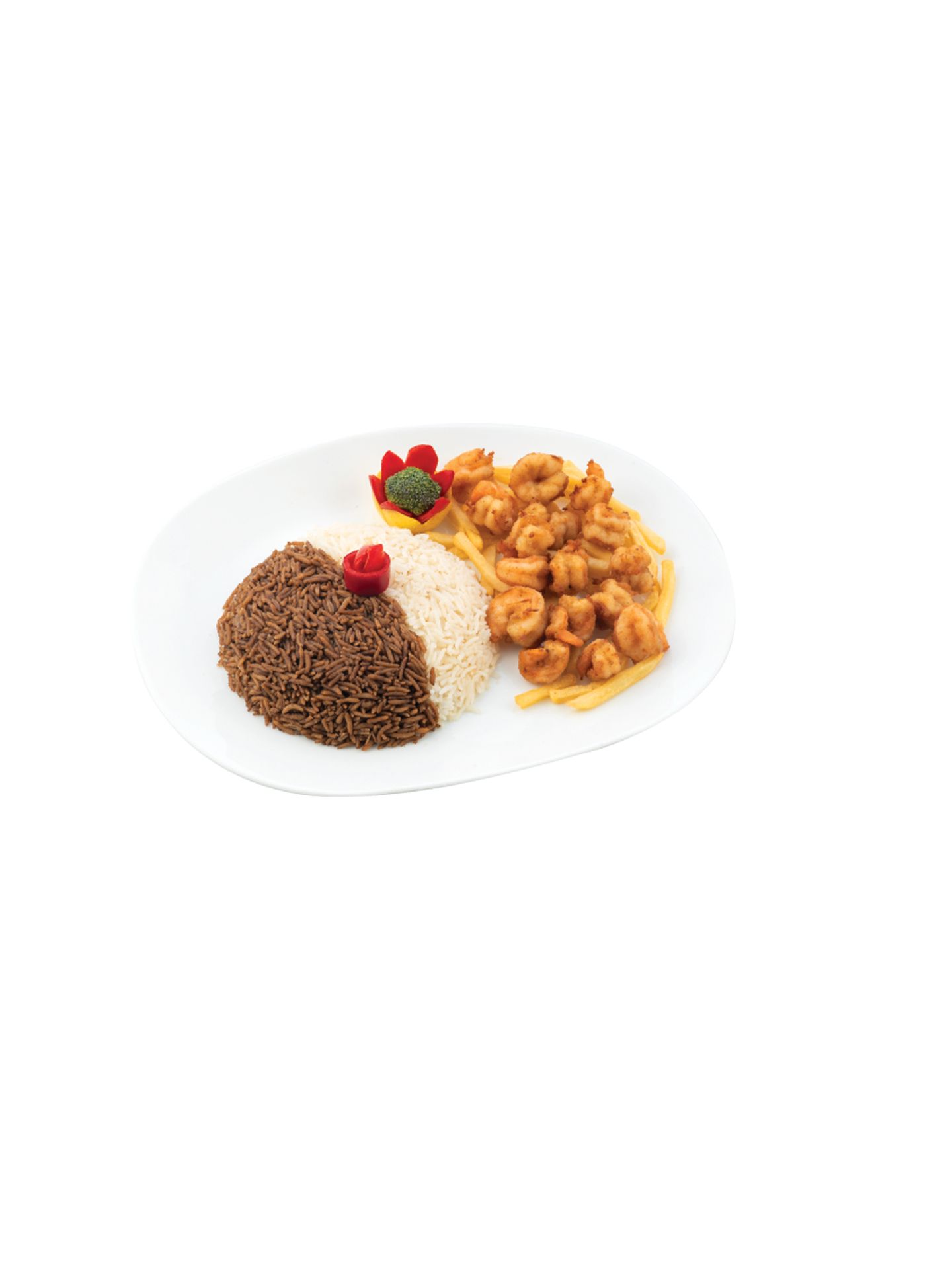 وجبة جمبري مع رز مشكل