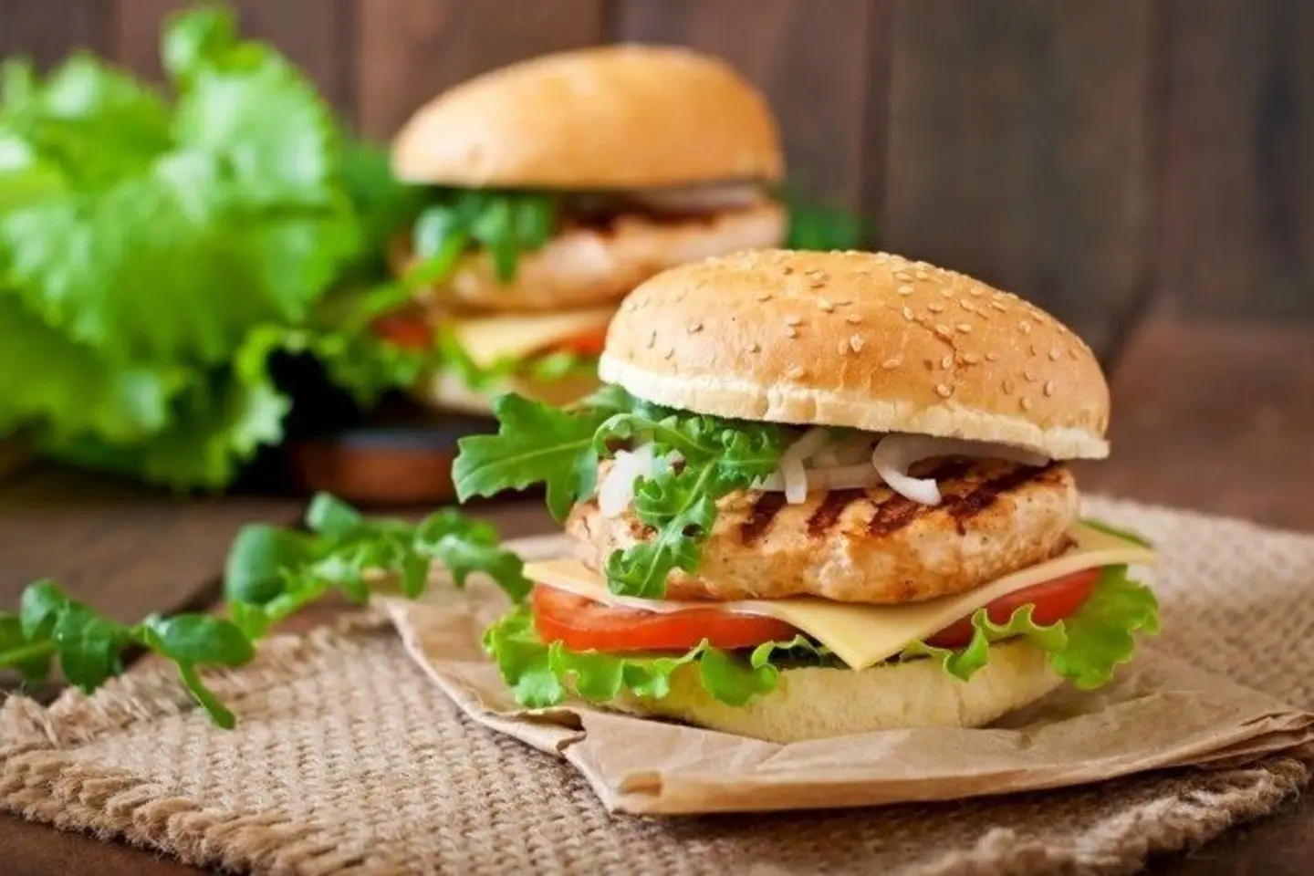 Double Grilled Chicken Cheeseburger Meal