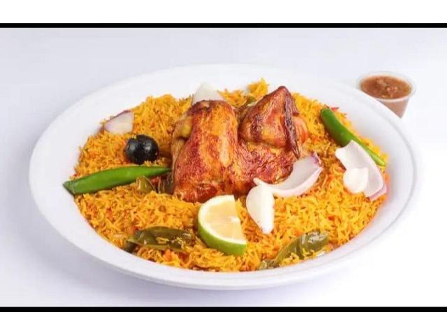 Half Grilled Chicken With Spiced Rice
