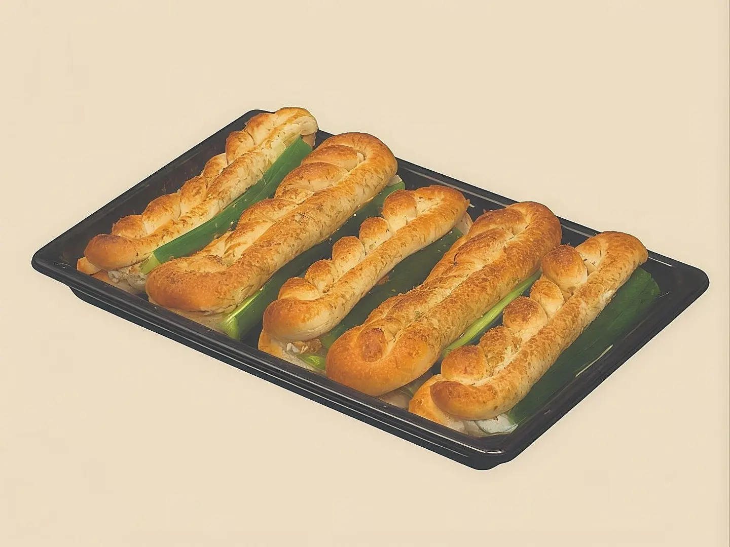 طبق فطيرة لبنة بالزعتر