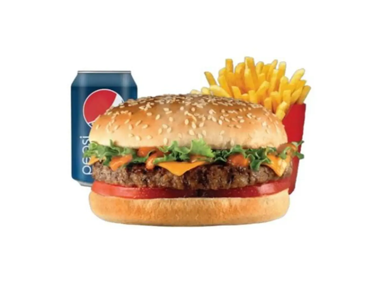 Grilled Beef Burger With Sauce( Meal )