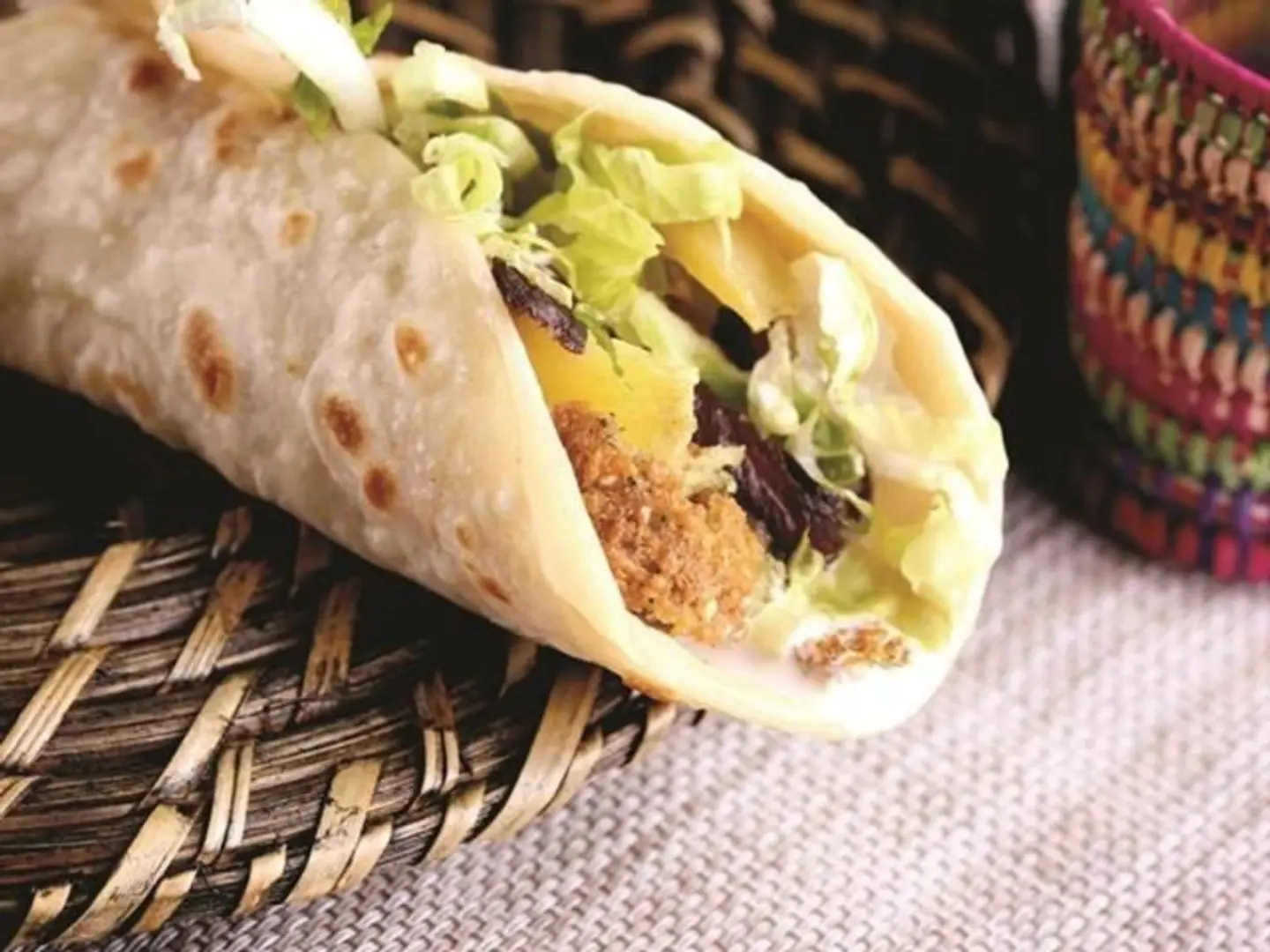 Chapati With Mixed Falafel