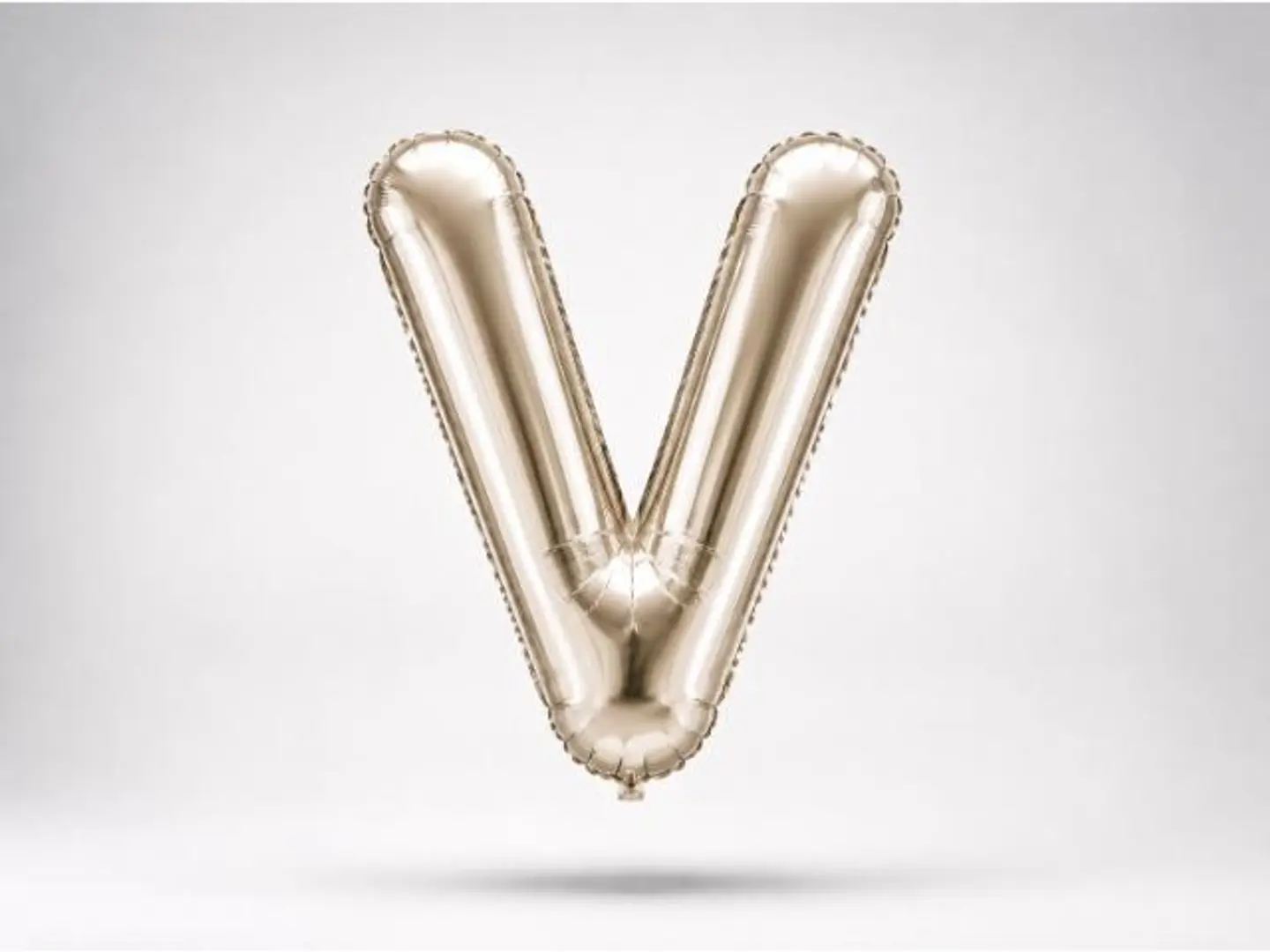 Silver Balloon Letter V