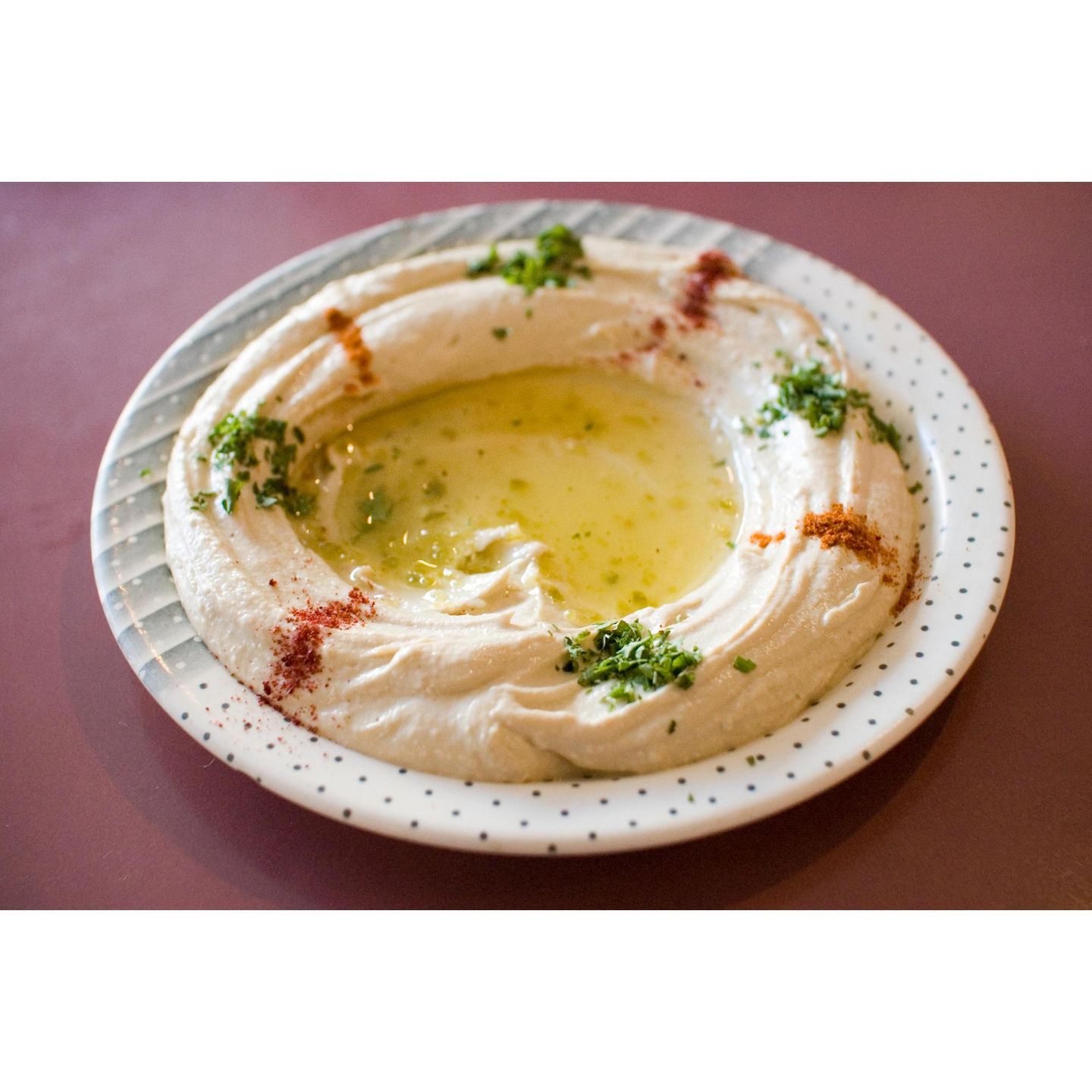 Small Plate Of Hummus
