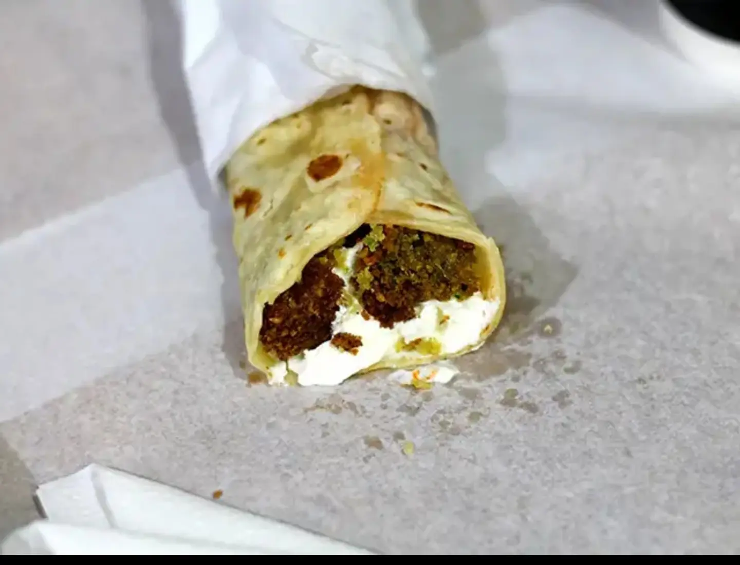 Chapati Falafel Cheese