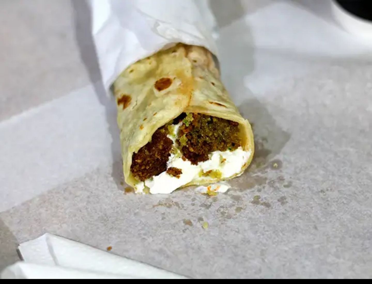 Chapati Falafel Cheese