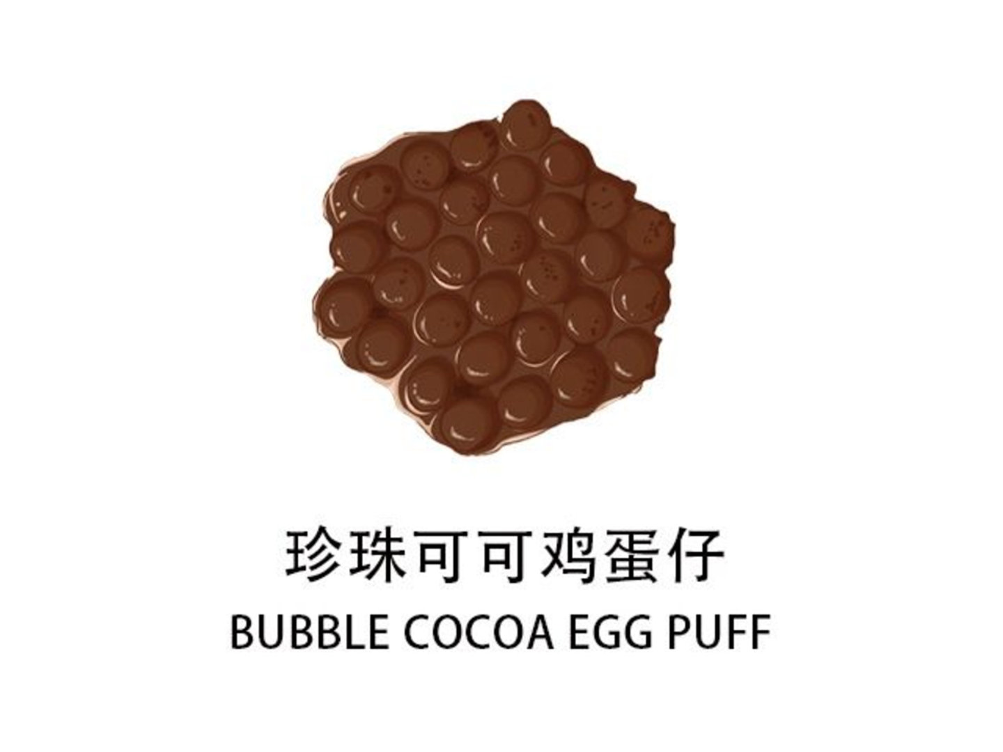 Bubble Cocoa Egg Puff